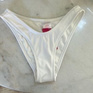 White bikini bottoms